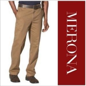 NWT- Men’s light khaki flat front pants
